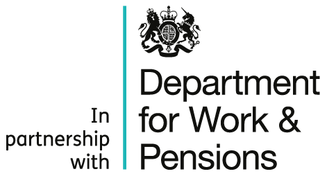 Logo: In partnership with the Department for Work & Pensions
